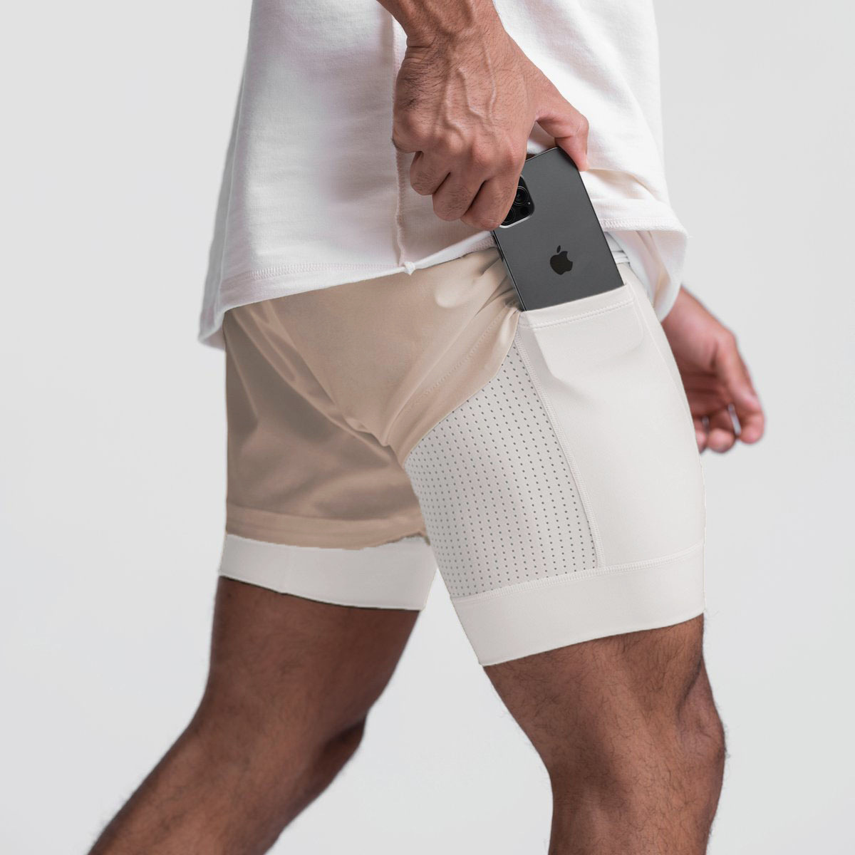 Men's Double-Layer Quick-Dry Sports Shorts FJ-DK-11