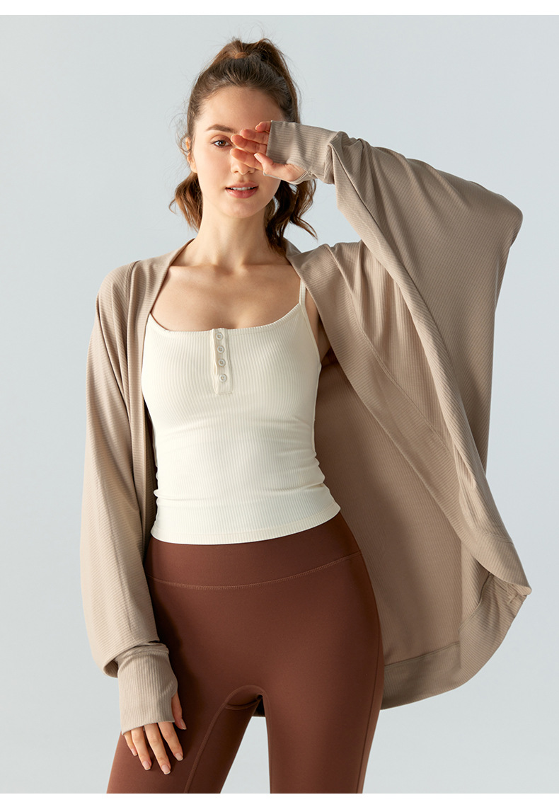 Loose Casual Yoga Long-Sleeve Cover-Up DSL799