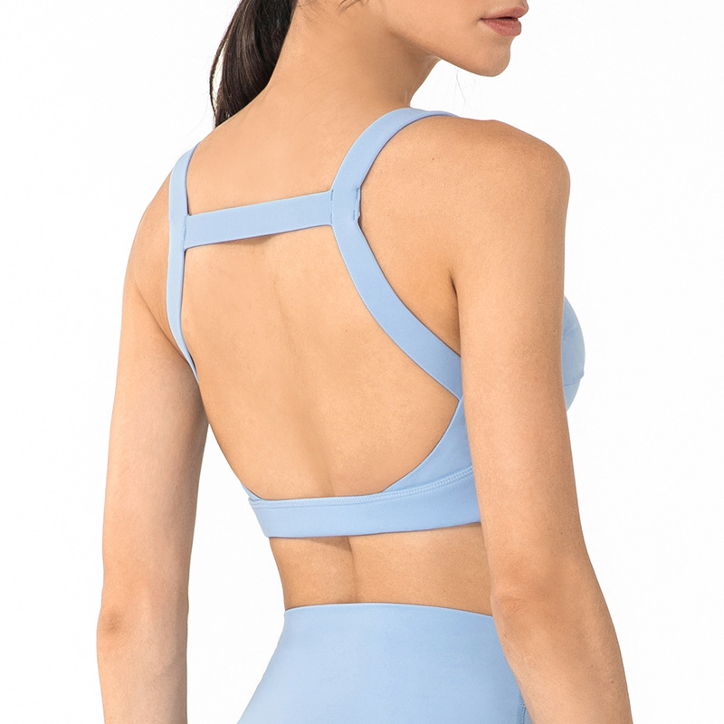 High-Elastic Shoulder Straps Backless Sports Bra DS145
