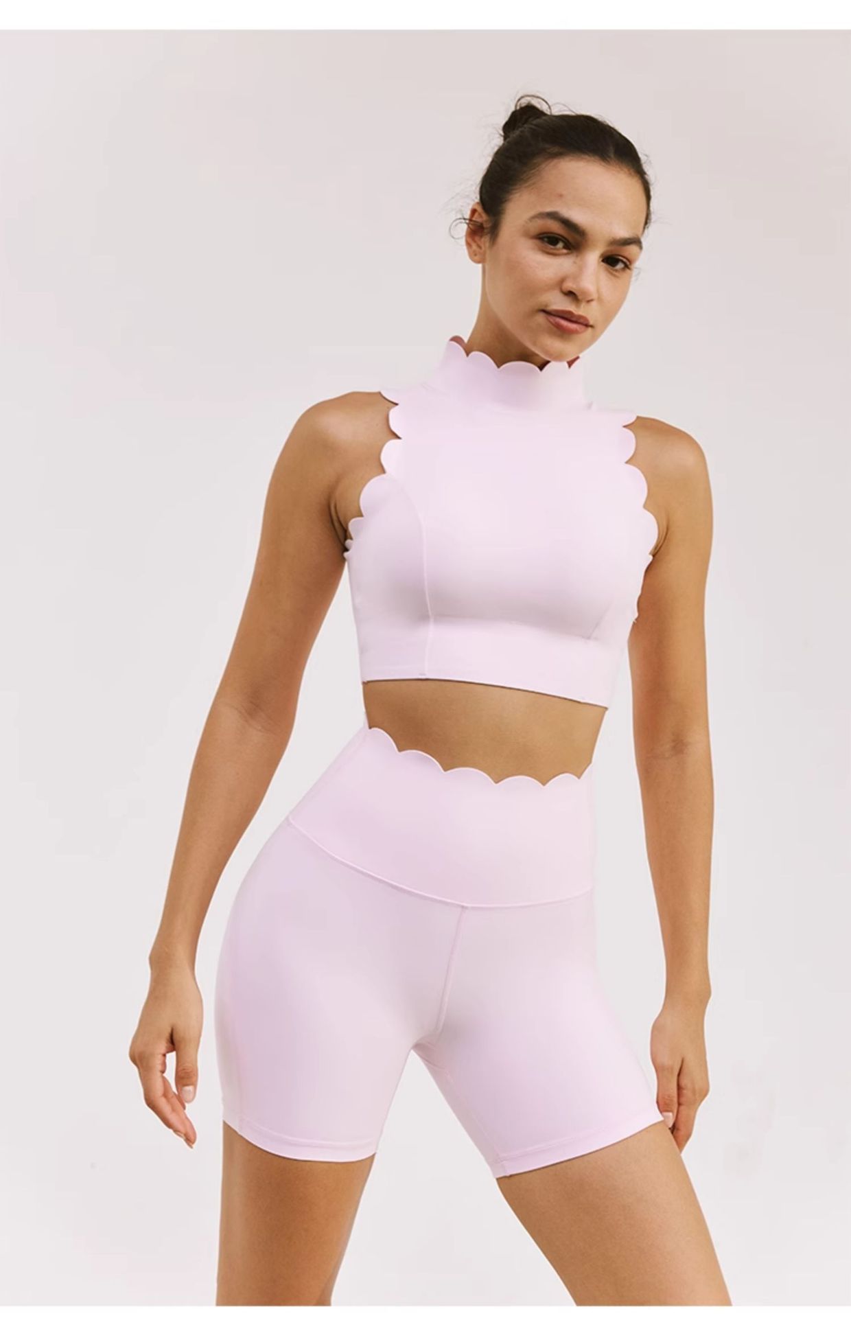 Lace Thick Straps Racerback Halterneck Sleeveless Yoga Sports Bra SKL-FNK8814