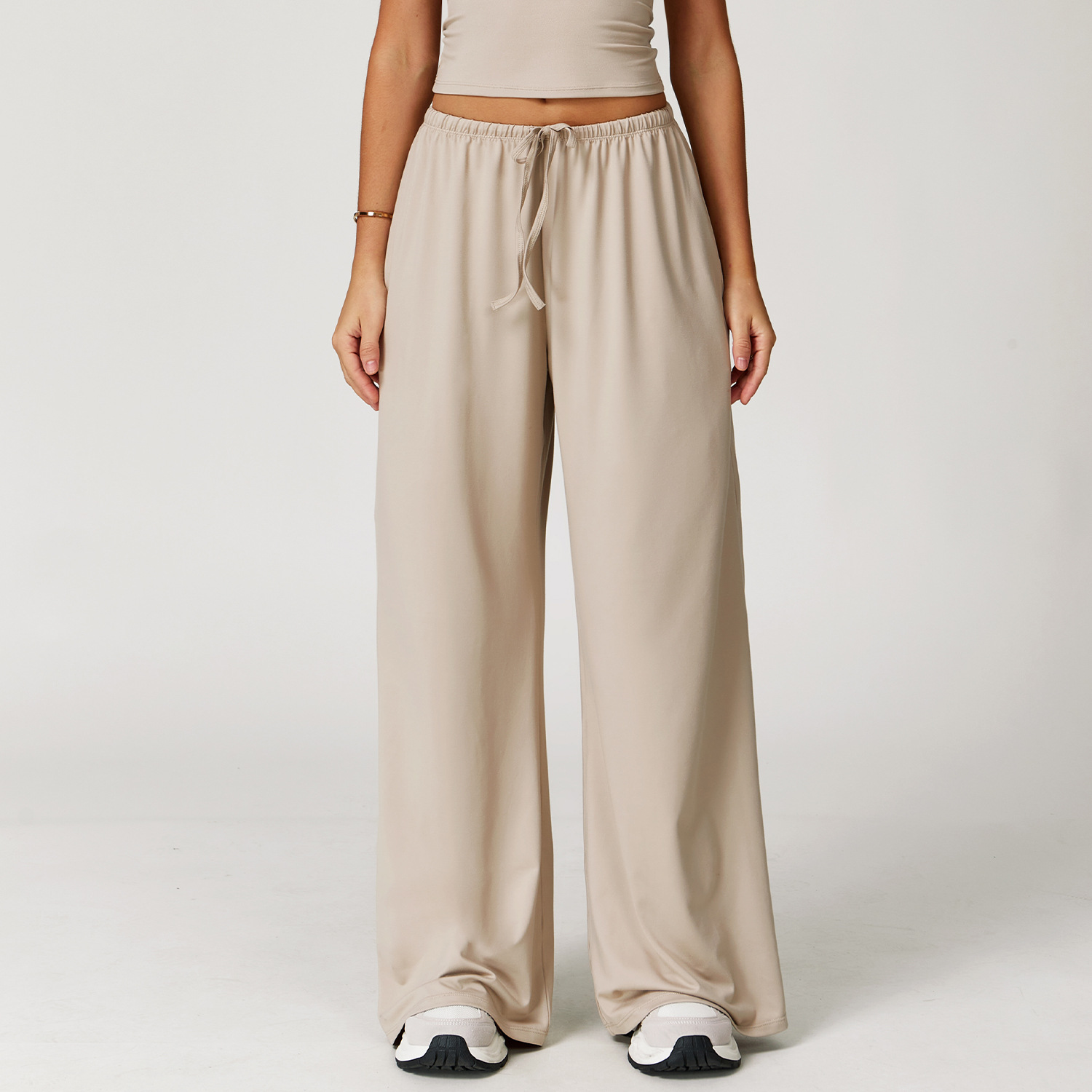 Wide Leg Drawstring Sports Casual Pants 3058
