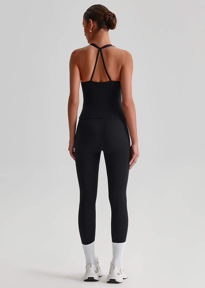  Sports Wide - Leg Pants Outdoor Running Fitness Two - Piece Set SKL-LQ8658