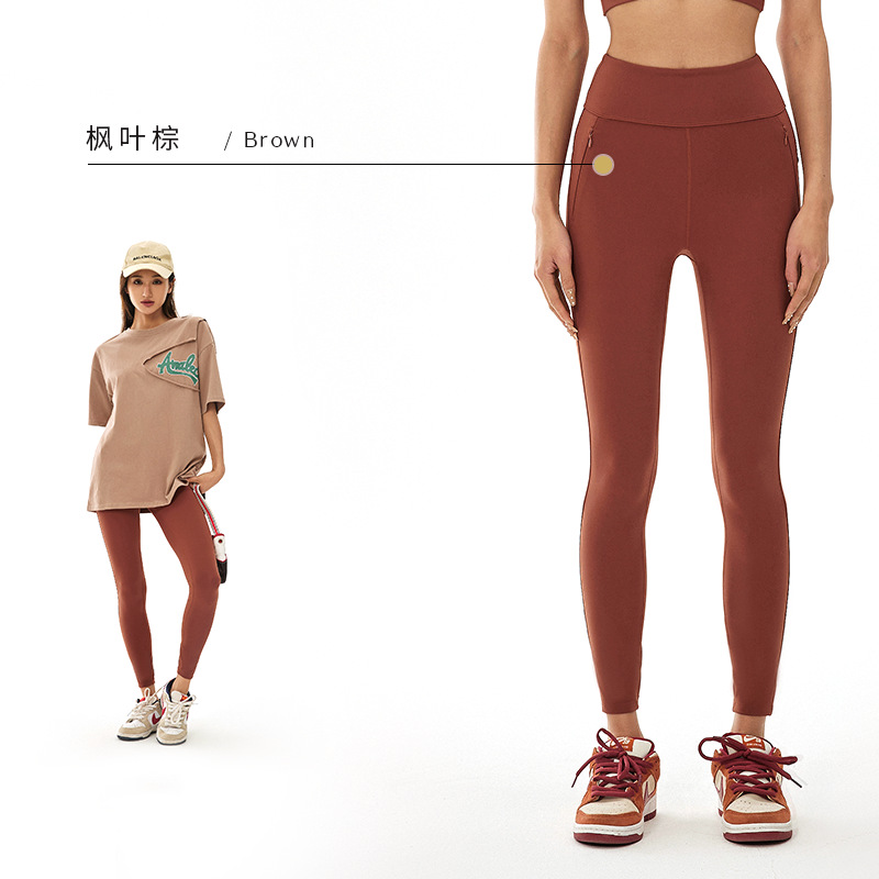  Beauty Fitness Yoga Wear for Women Zipper Yoga Pants SKL-FNK6601