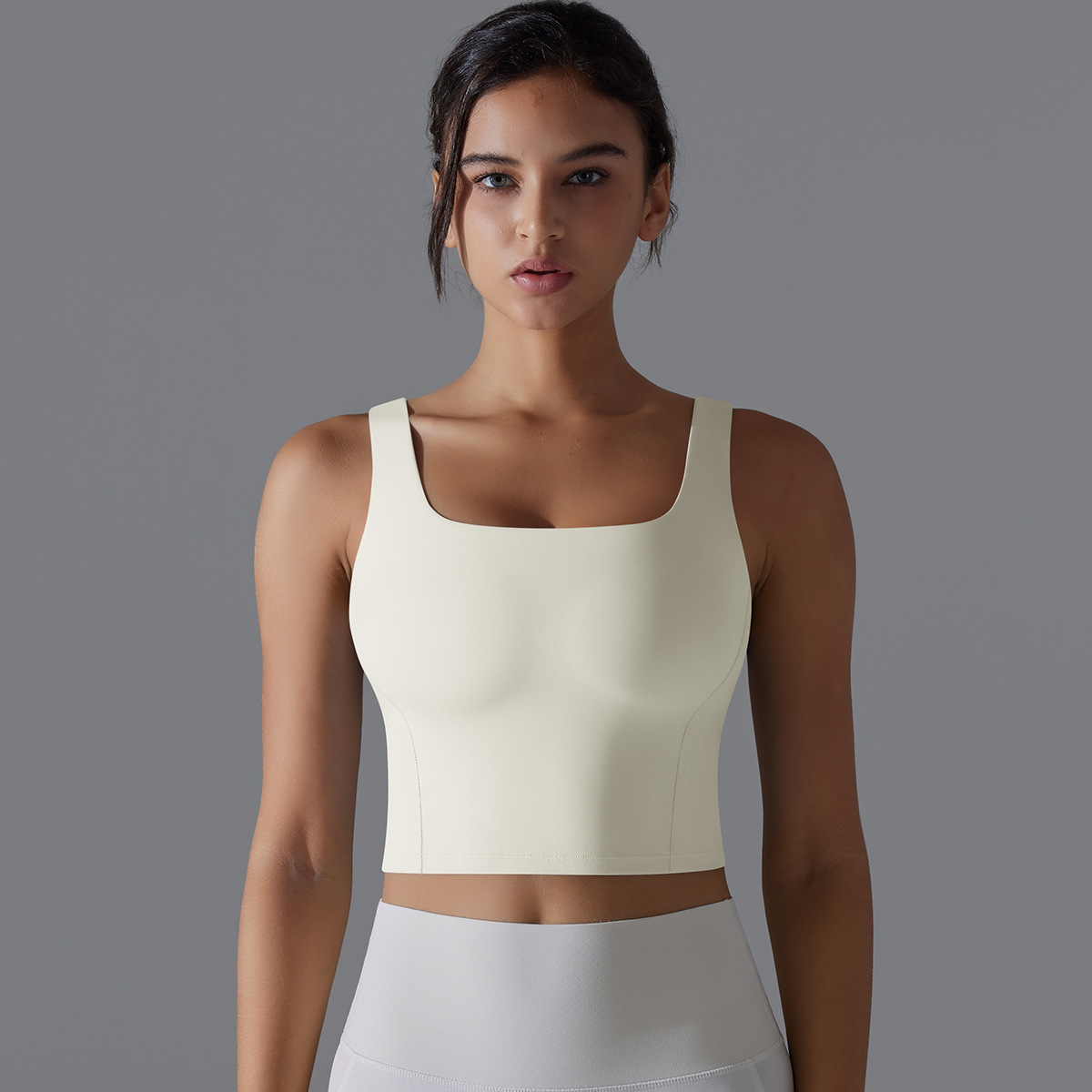 All-in-One Fixed Cup Women's Sleeveless Yoga Vest 7058