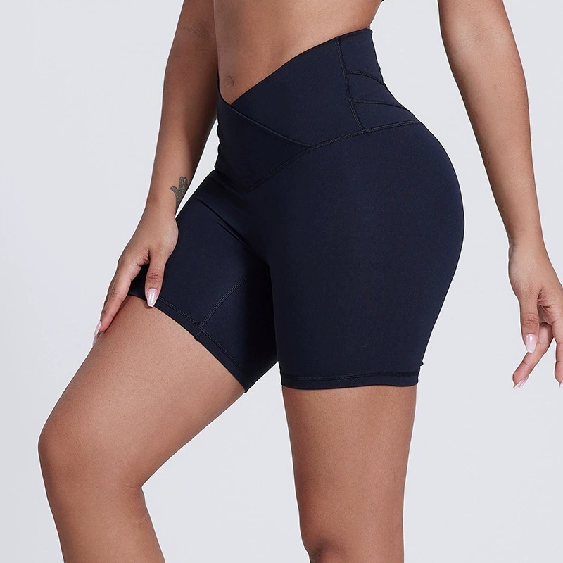 Elastic High-waisted Running Fitness Shorts SKL-LQ5023