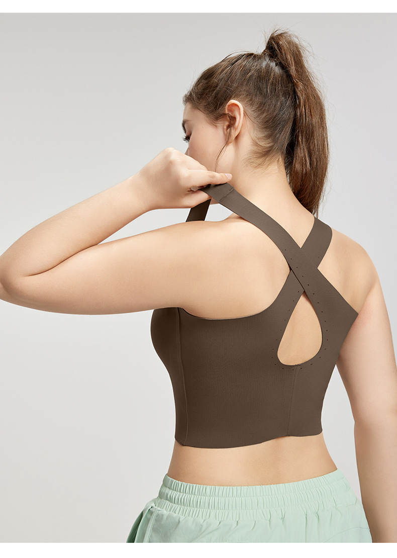 Back Cross Straps Plus Size Yoga Sports Bra DWB215436