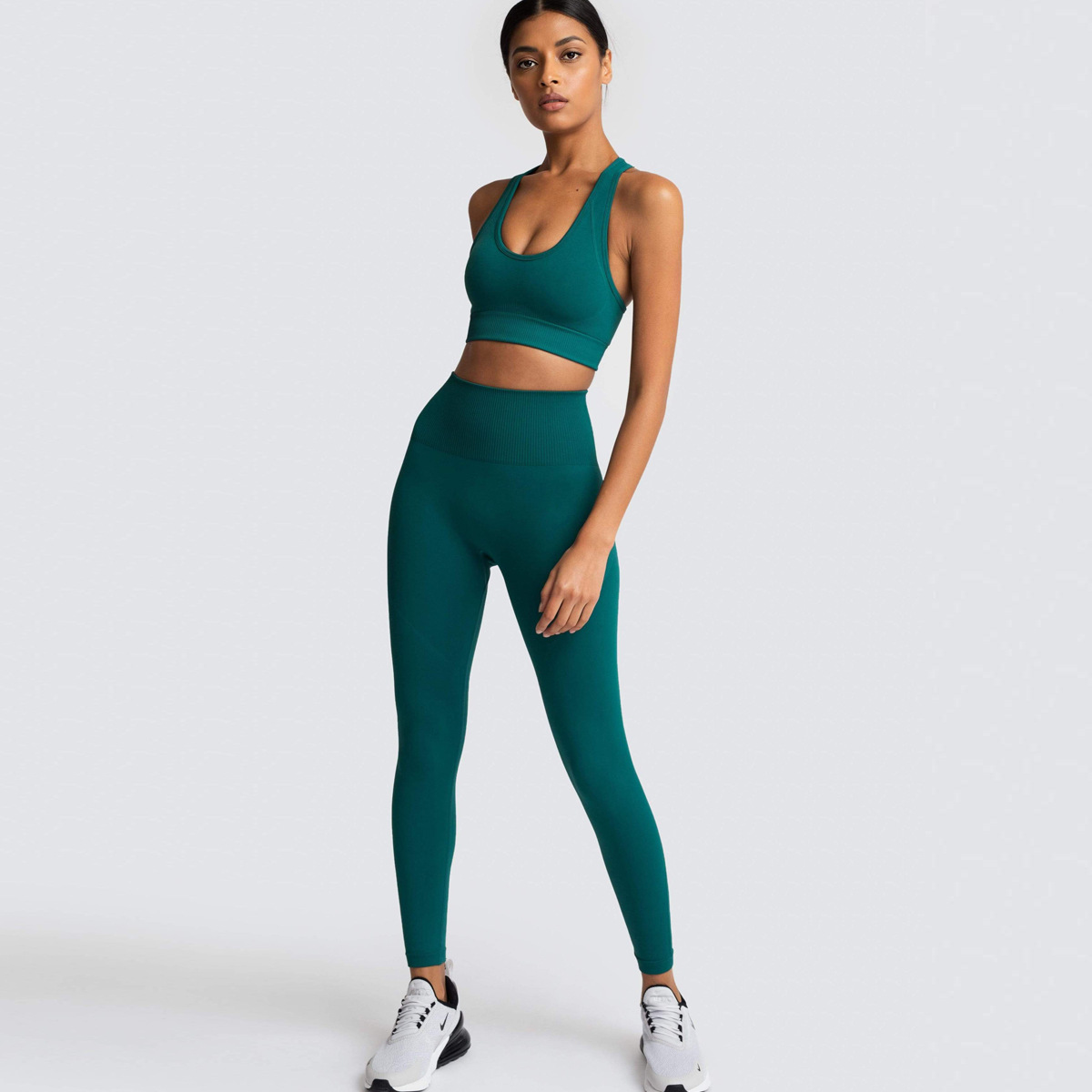  Fitness Backless Sports Bra Set 6095