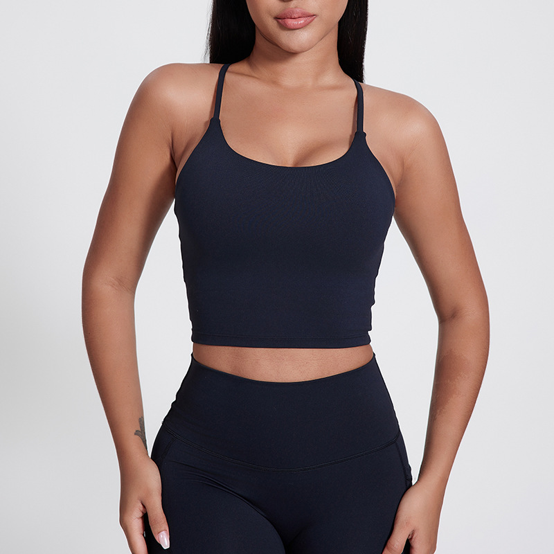 Women's Feel Underwear Strappy Crossed Yoga Wear Bra Worn Outside SKL-LQ5018