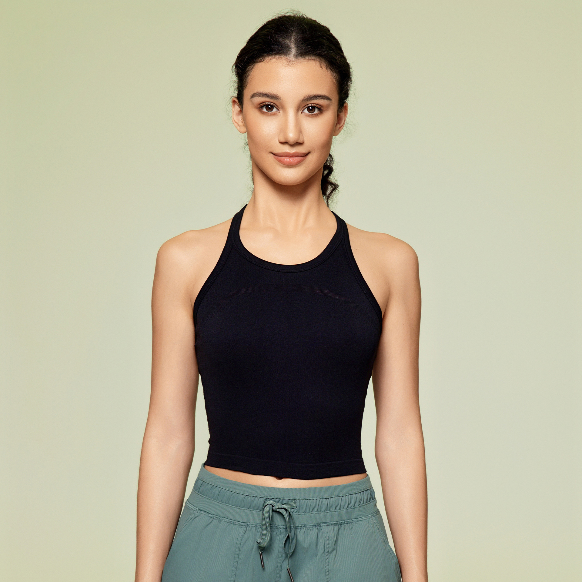 Seamless Breathable Soft Material Yoga Tank Top D25114