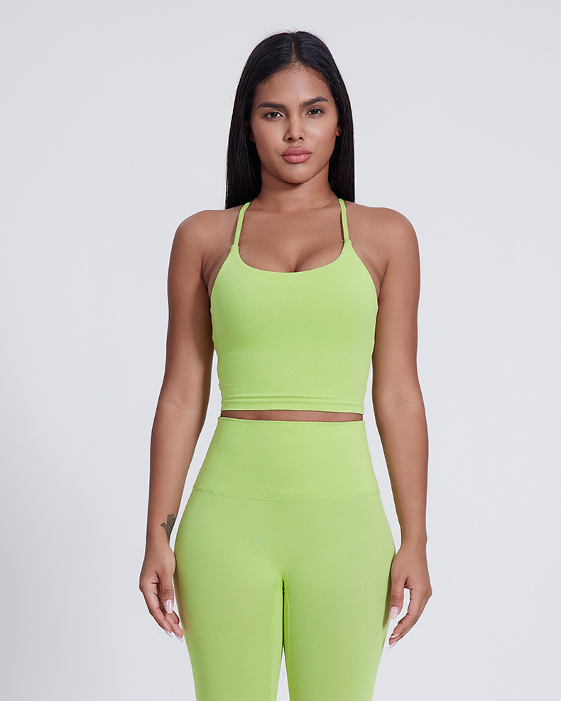Women's Feel Underwear Strappy Crossed Yoga Wear Bra Worn Outside SKL-LQ5018