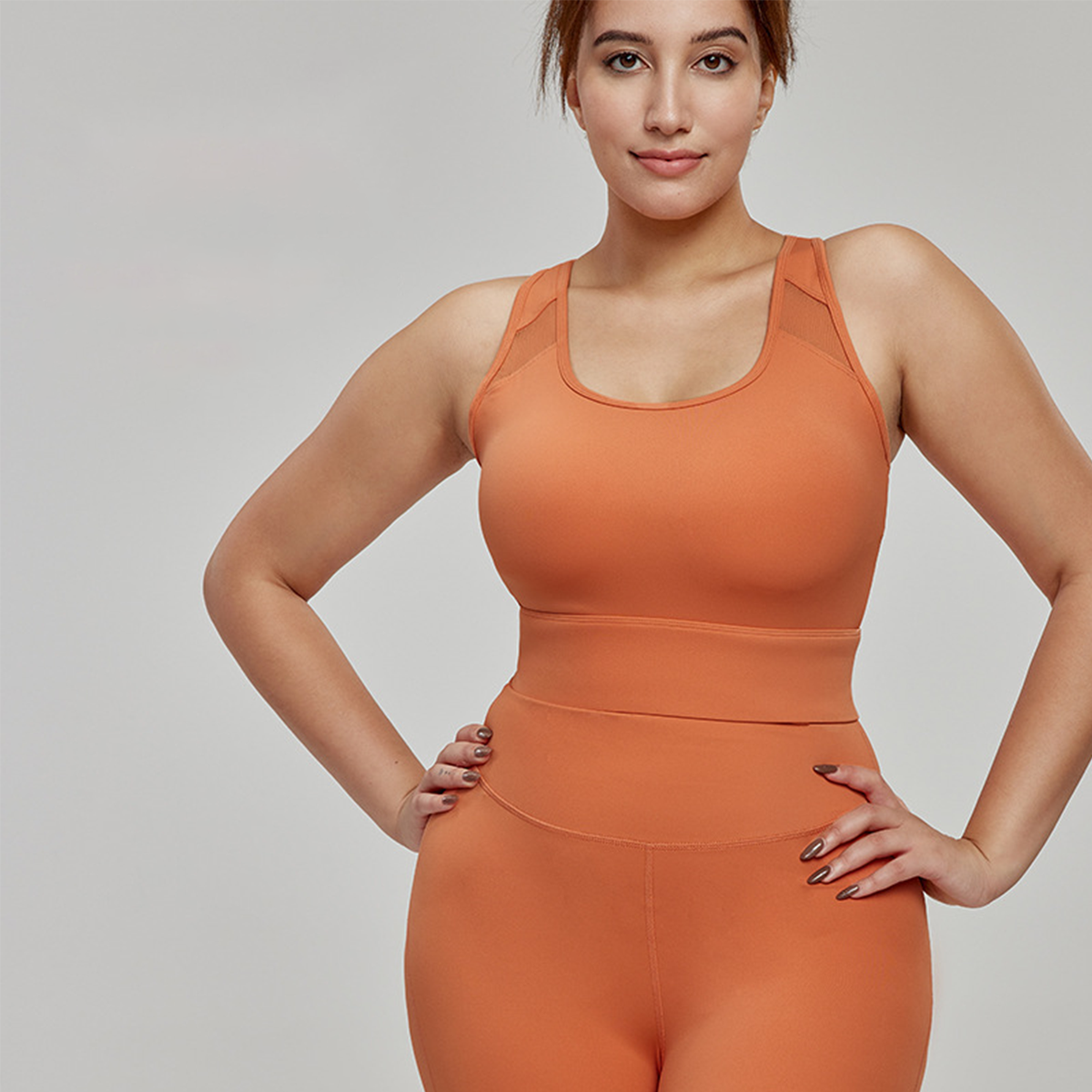 Plus-Size Mesh Breathable Yoga Tank Top DWB215007