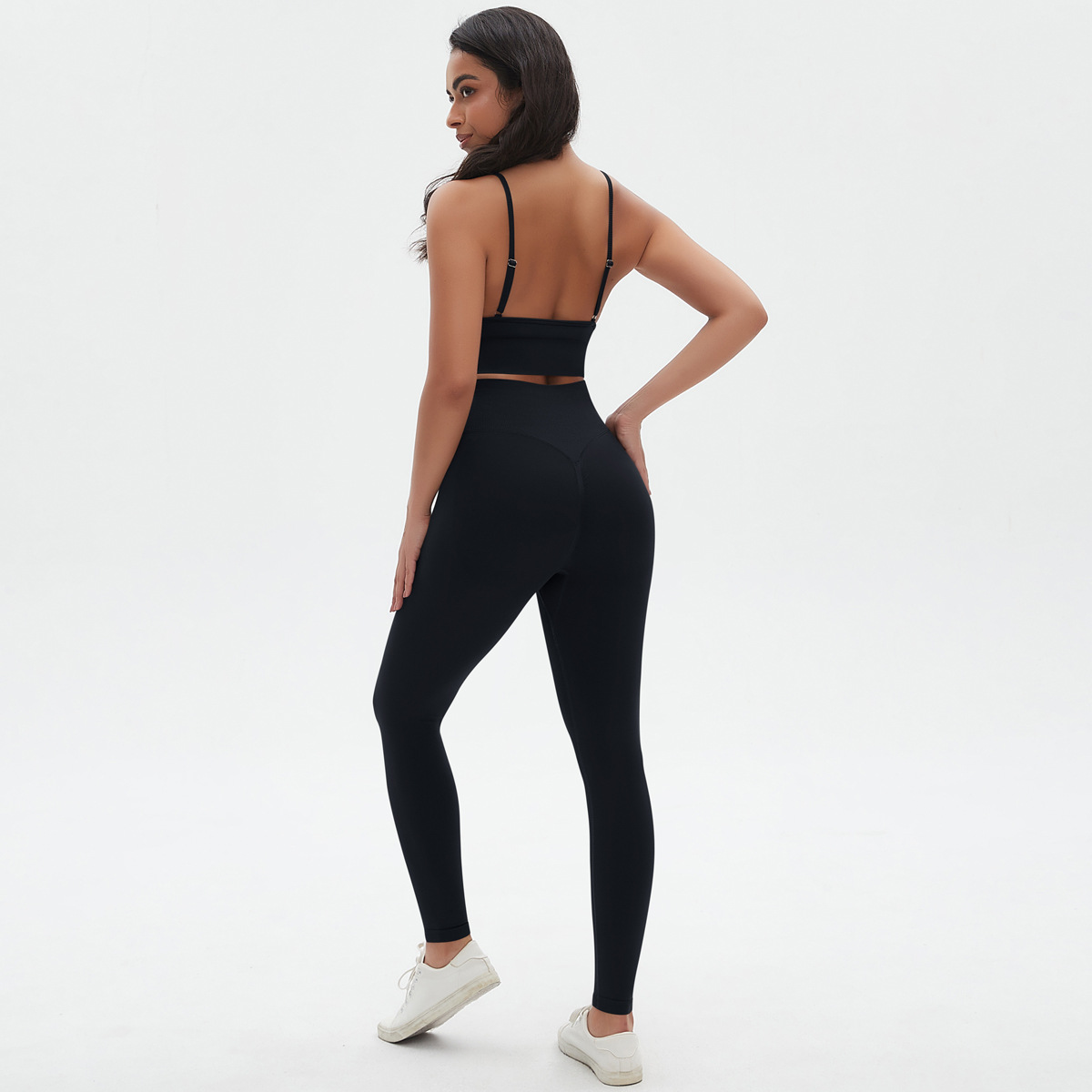  High-Waisted Hip-Lifting Tight Pants Bra Fitness Set 6666