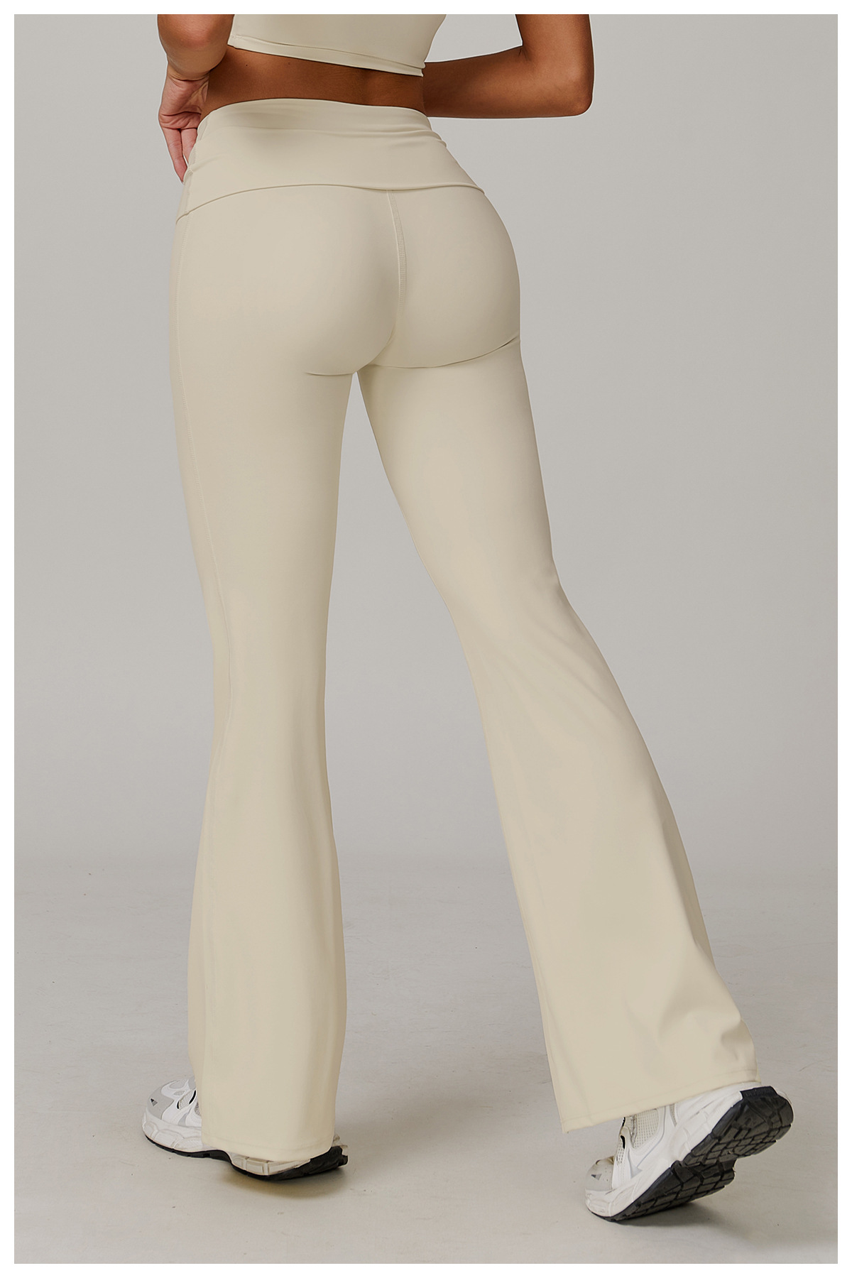 Flipped High Waist Yoga Bootcut Pants 8998 