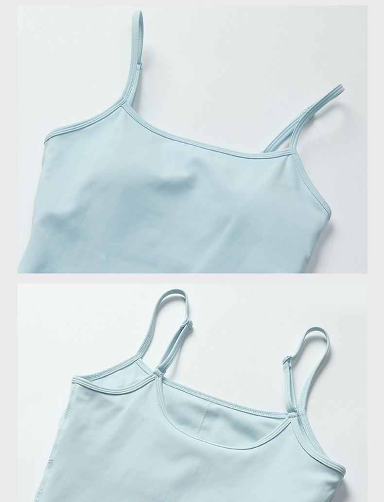 Beautiful Back Strappy Vest With Breast Pads  Yoga Bra SKL-LQ8032