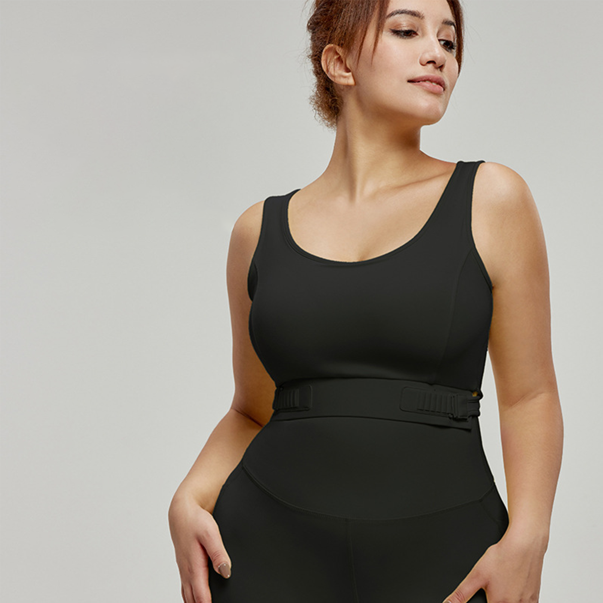 Plus-Size Cross-Back Yoga Tank Top DWB215029