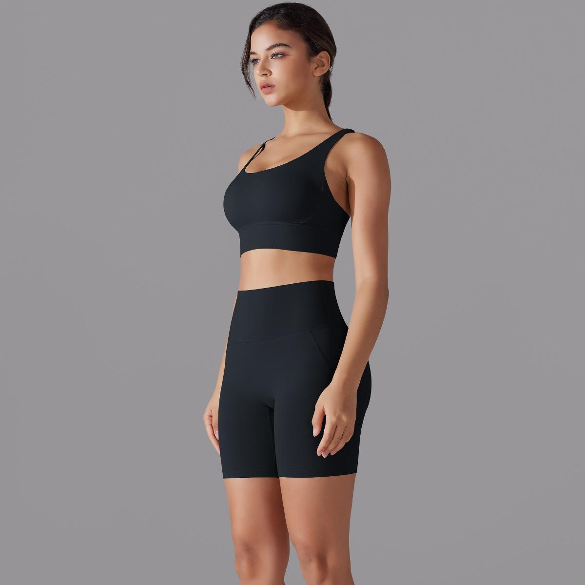  Spaghetti Straps Backless Hip-Lifting Sportswear Set 7001