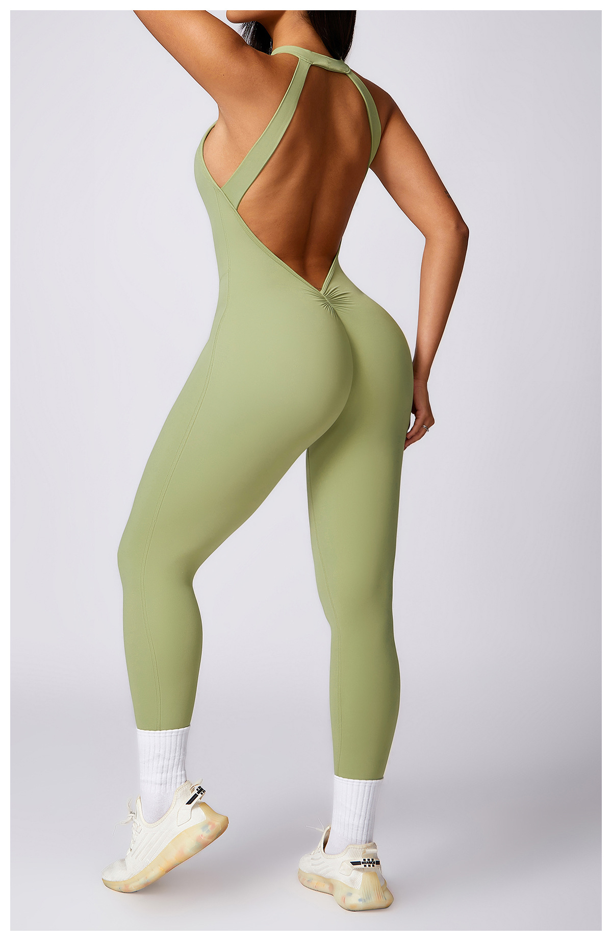 Butt Lifting and Back Shaping Quick Dry One Piece Yoga Suit 8602