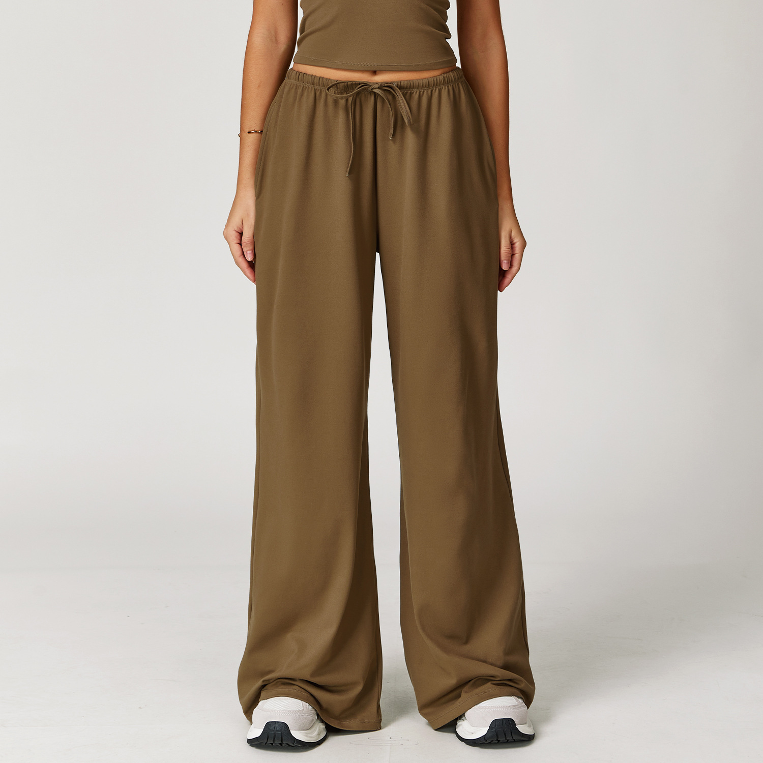 Wide Leg Drawstring Sports Casual Pants 3058