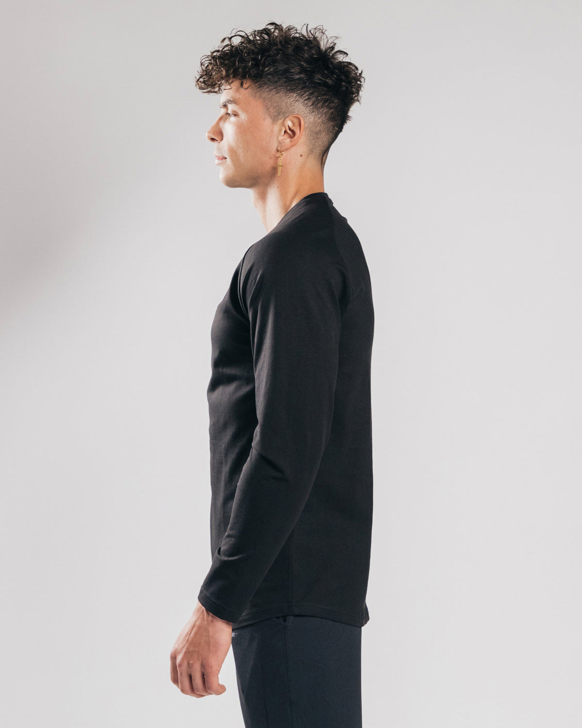 Men's Stretchy Cotton Long Sleeve T-Shirt CX905