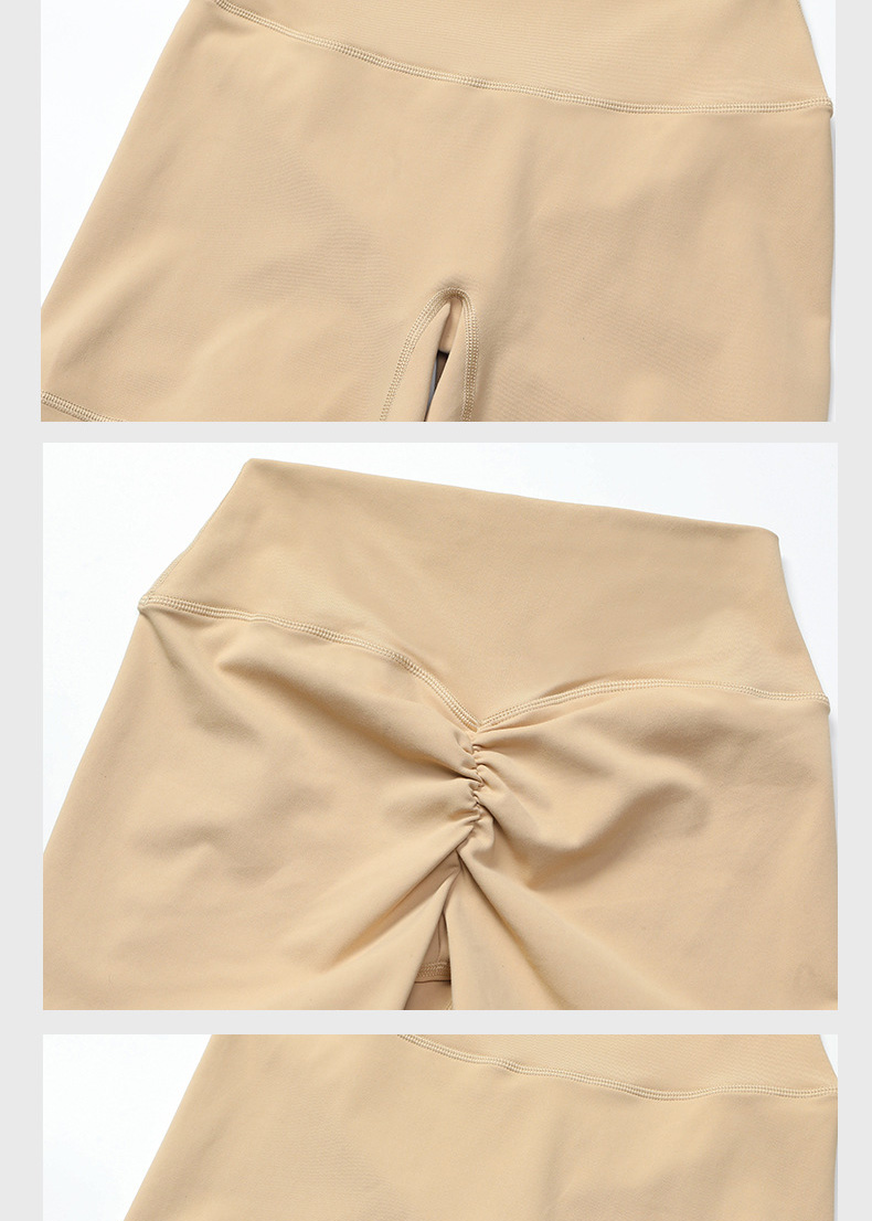 High-waisted Three-quarter Pants Seamless Slimming Fitness Shorts SKL-LQ8005