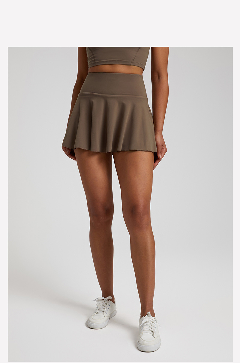 Anti-light Yoga Short skirt Sports Shorts Women's Fitness Tennis Skirt SKL-LQ4077
