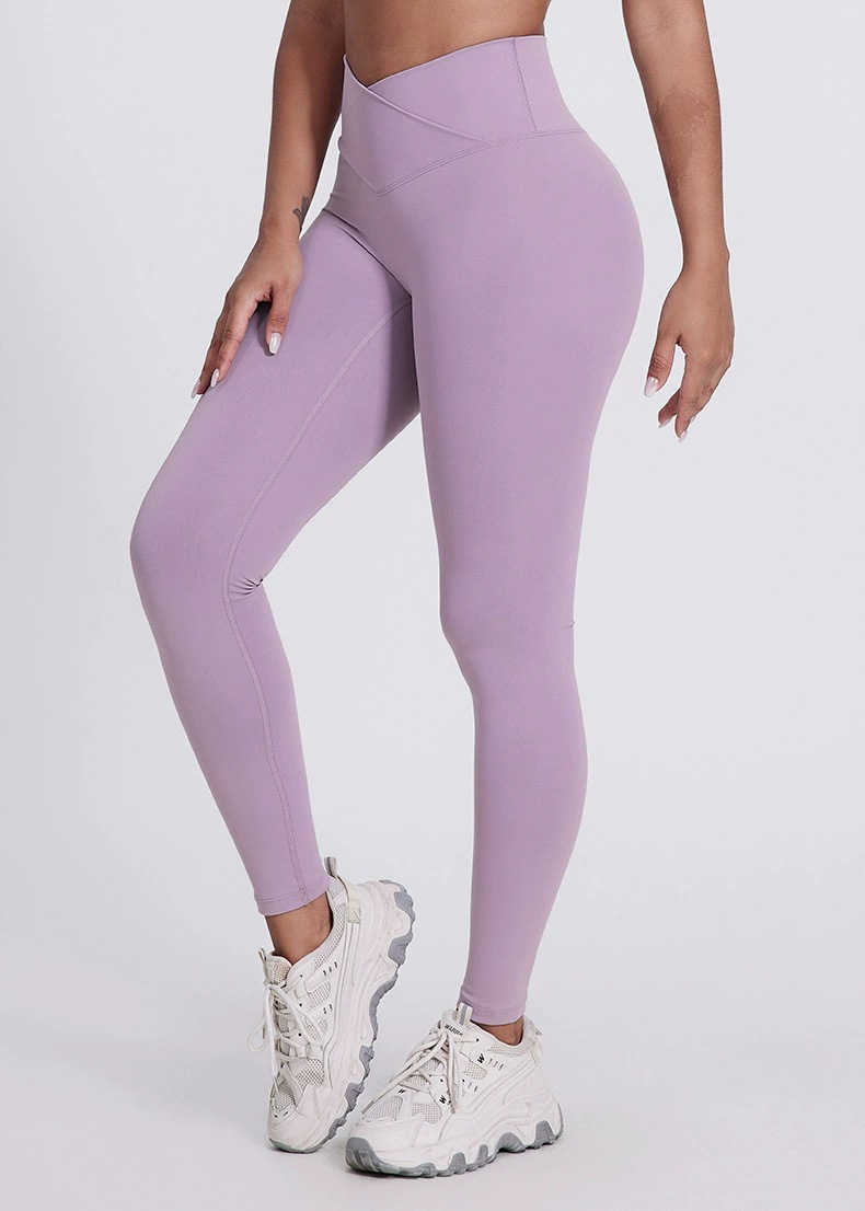 Cross-style Yoga Pants High-waisted Hip-lifting Pilates Fitness Leggings for women SKL-LQ5032