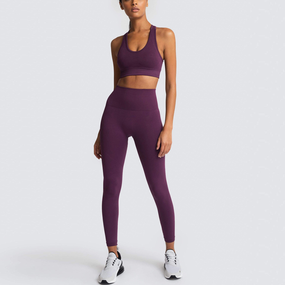  Fitness Backless Sports Bra Set 6095