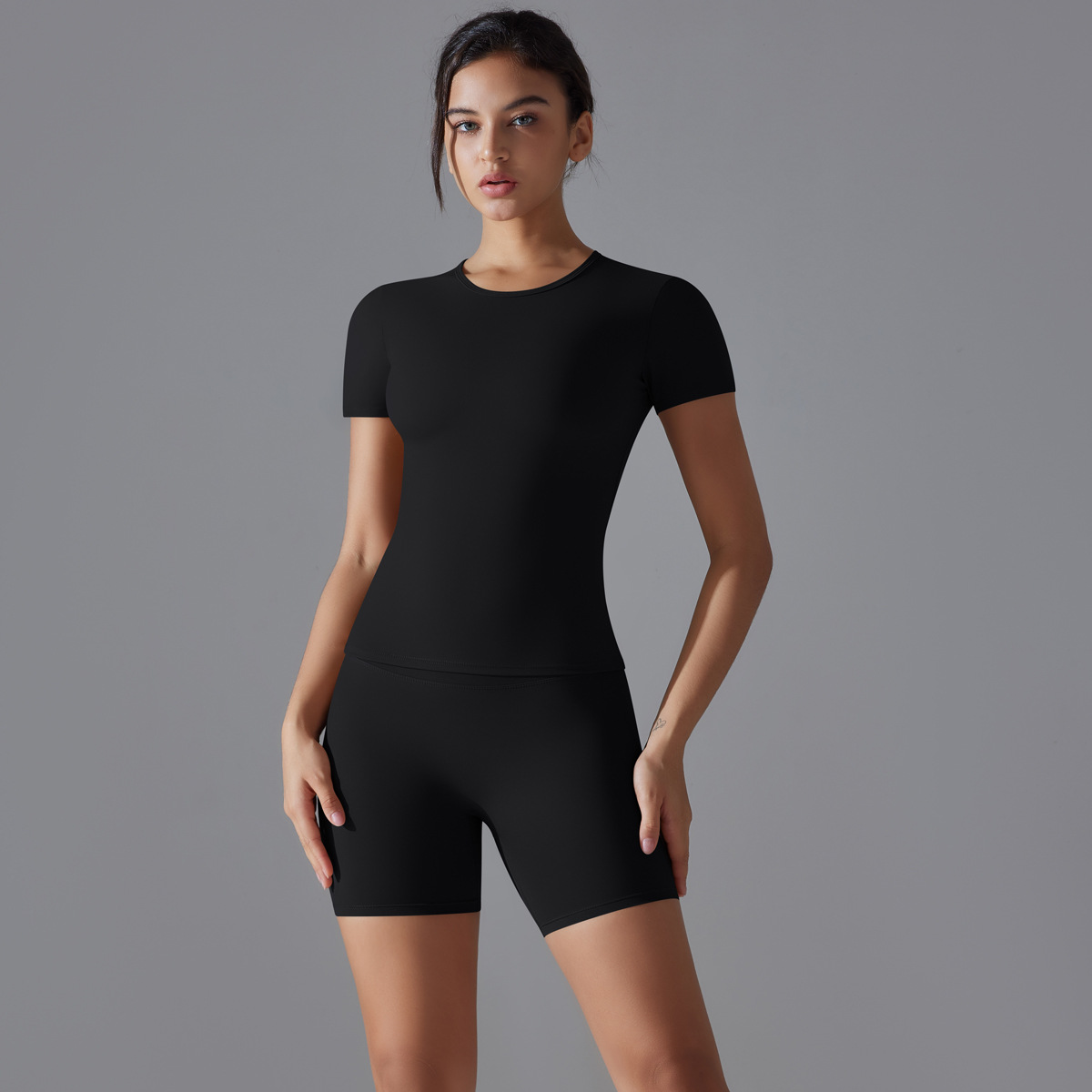  Short-Sleeve T-Shirt Yoga Wear Set 6663