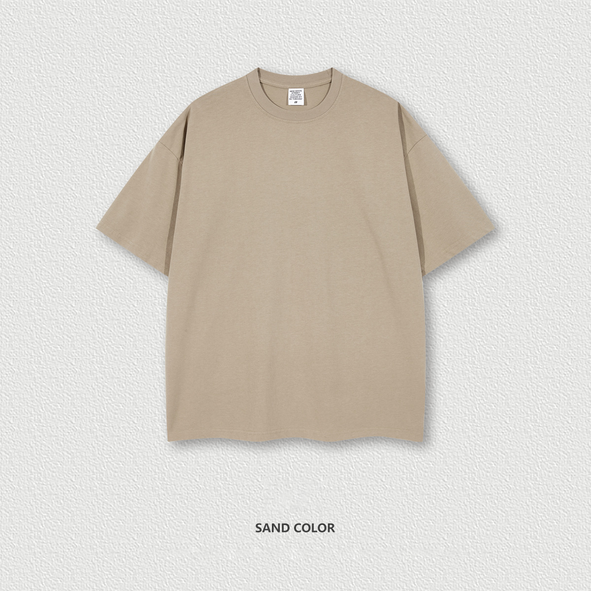  Earth Tone Short Sleeve Teen Loose White T-Shirt BE1199