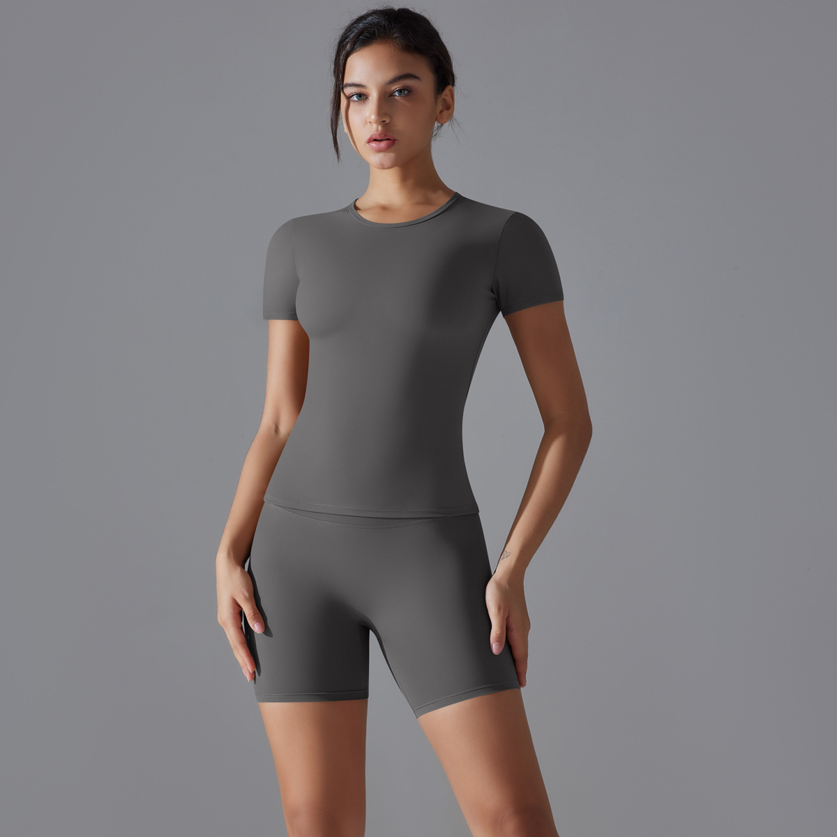  Short-Sleeve T-Shirt Yoga Wear Set 6663