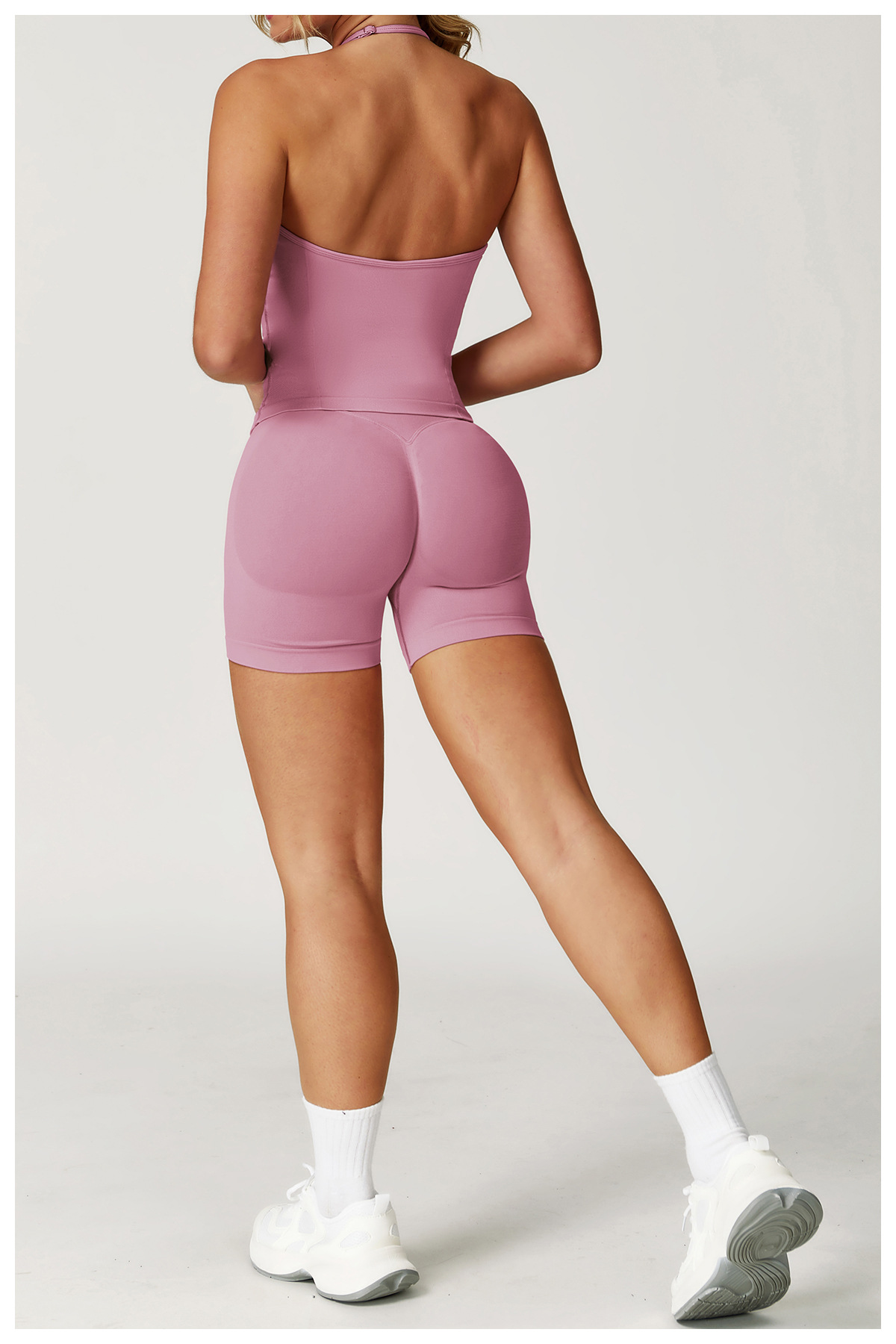 Seamless Halter Neck Tight Yoga Set 5065