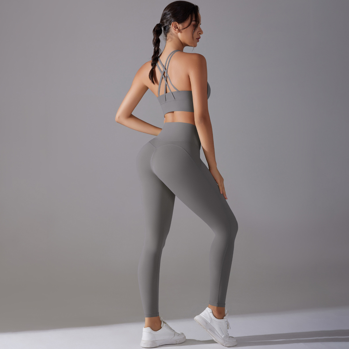  Crisscross Straps Quick-Dry Sportswear Fitness Set 7001