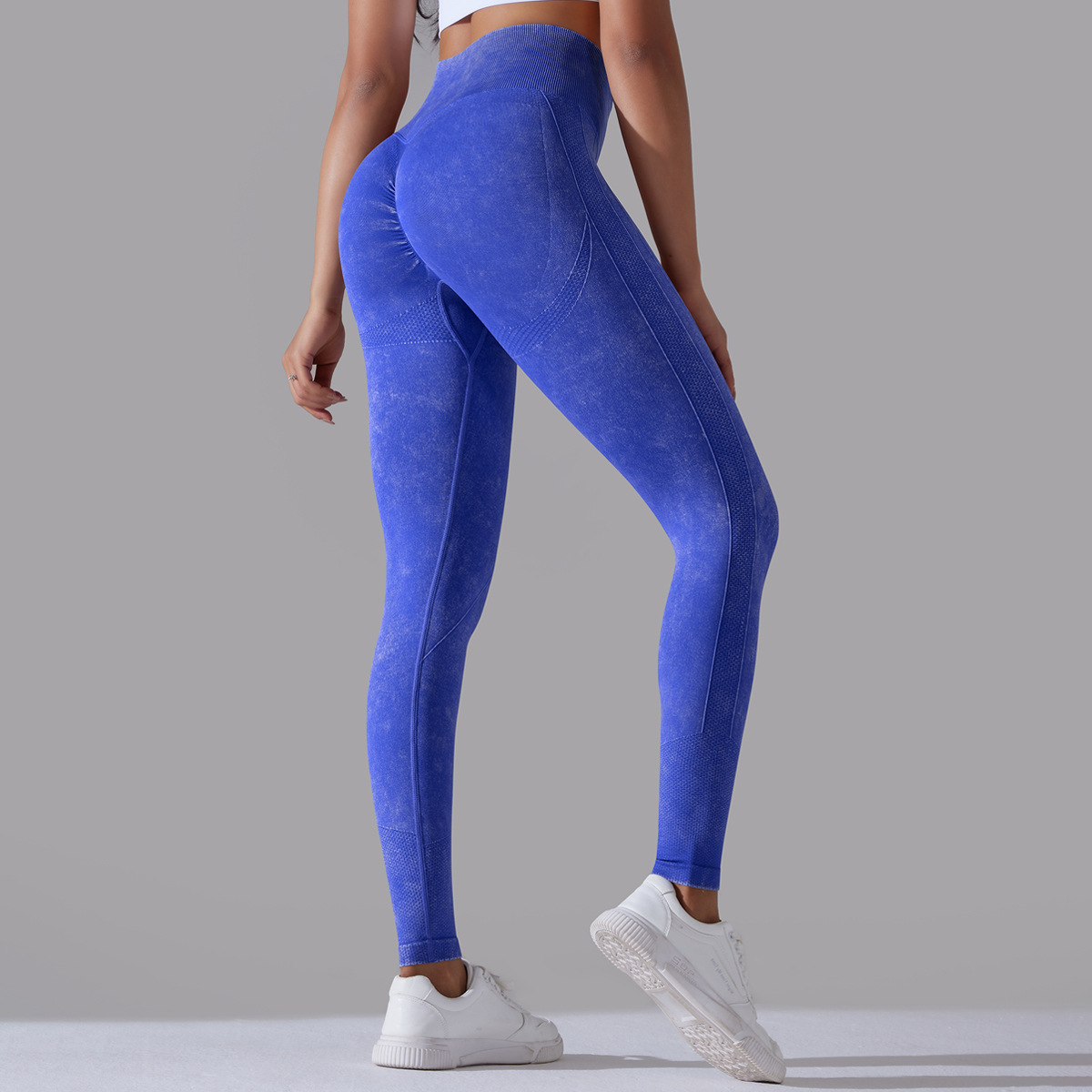 High-waisted Hip-lifting Washed Quick-dry Breathable Yoga Pants 6635