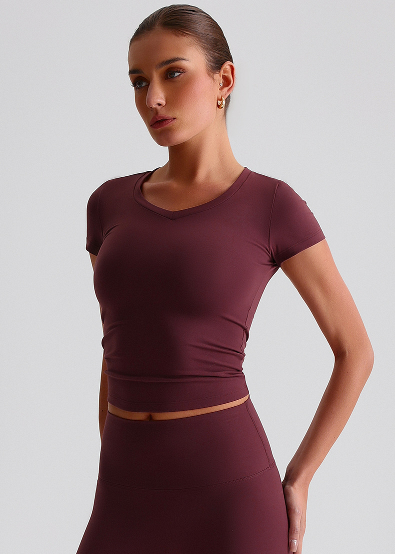 Quick-drying Yoga Wear T-shirt Short-sleeved Fitness Top SKL-LQ2199