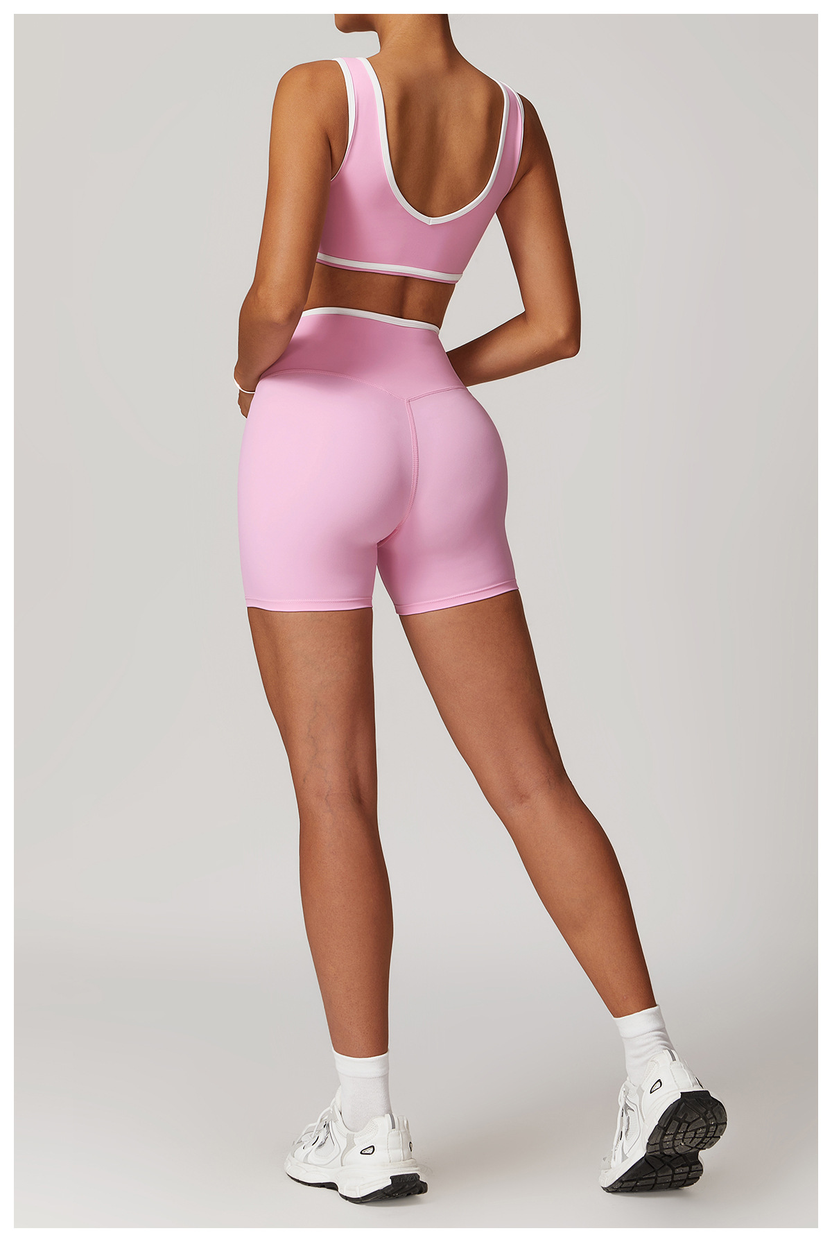 Crossed High-Waist Sports Bra Set 8843