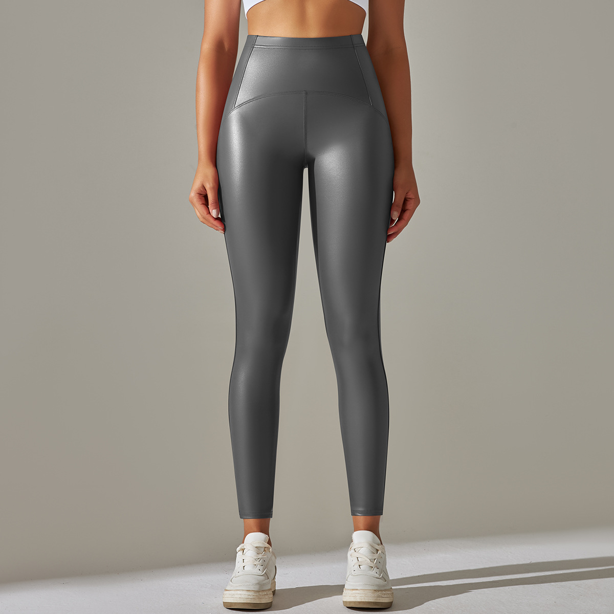 Tight PU Leather Pants Yoga Fitness Pants 6616