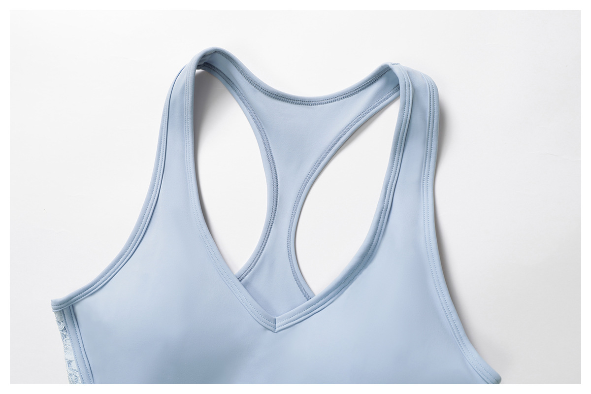 Lace Mesh Nude Feeling Yoga Tank Top 9187