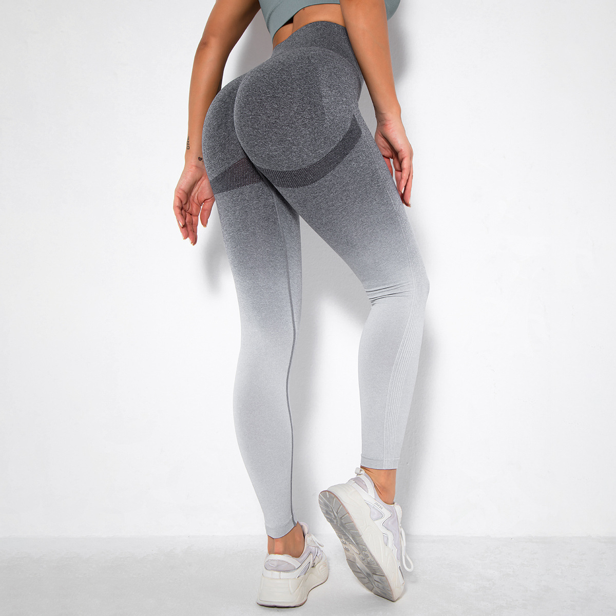 Gradient Quick-Dry Tight Yoga Pants 6501