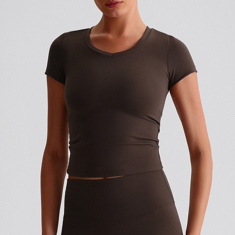 Quick-drying Yoga Wear T-shirt Short-sleeved Fitness Top SKL-LQ2199