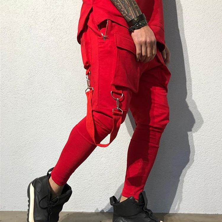 Men's Multi-Pocket Cuffed Work Pants s081