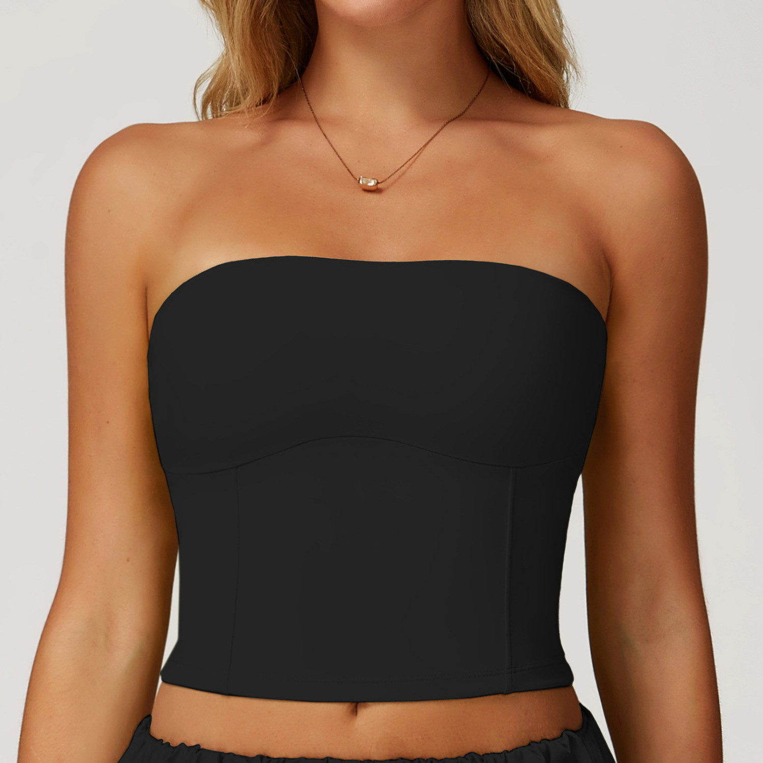 Sunscreen Quick Dry Strapless Yoga Crop Top 2000