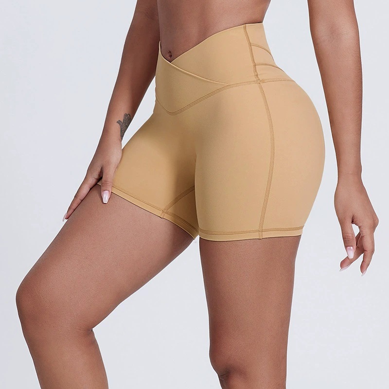 Elastic High-waisted Running Fitness Shorts SKL-LQ5023