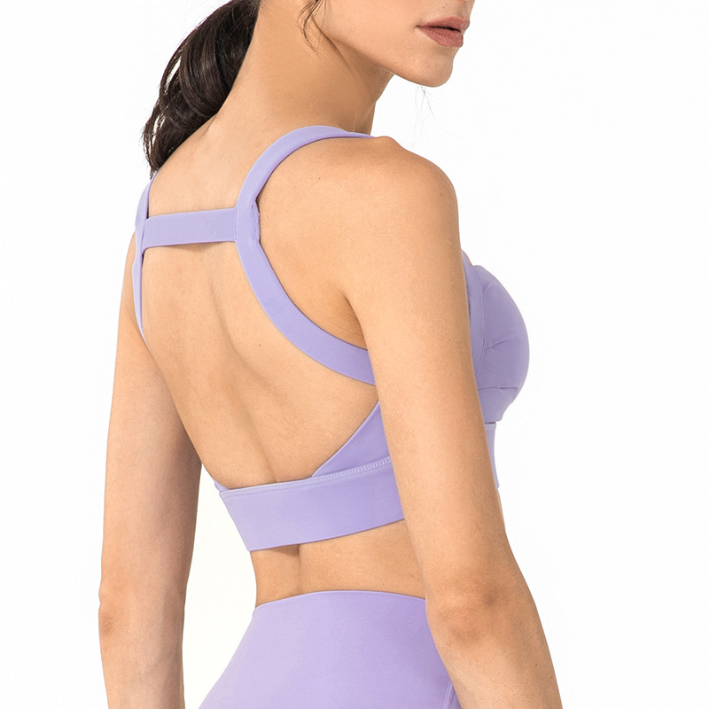High-Elastic Shoulder Straps Backless Sports Bra DS145