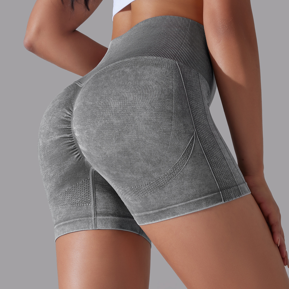 Tie-dye High-waisted Hip-lifting Tight Yoga Shorts 6635