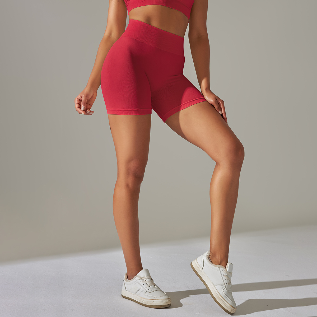 High-waisted Abdomen-toning Tight Sports Shorts 6610shorts