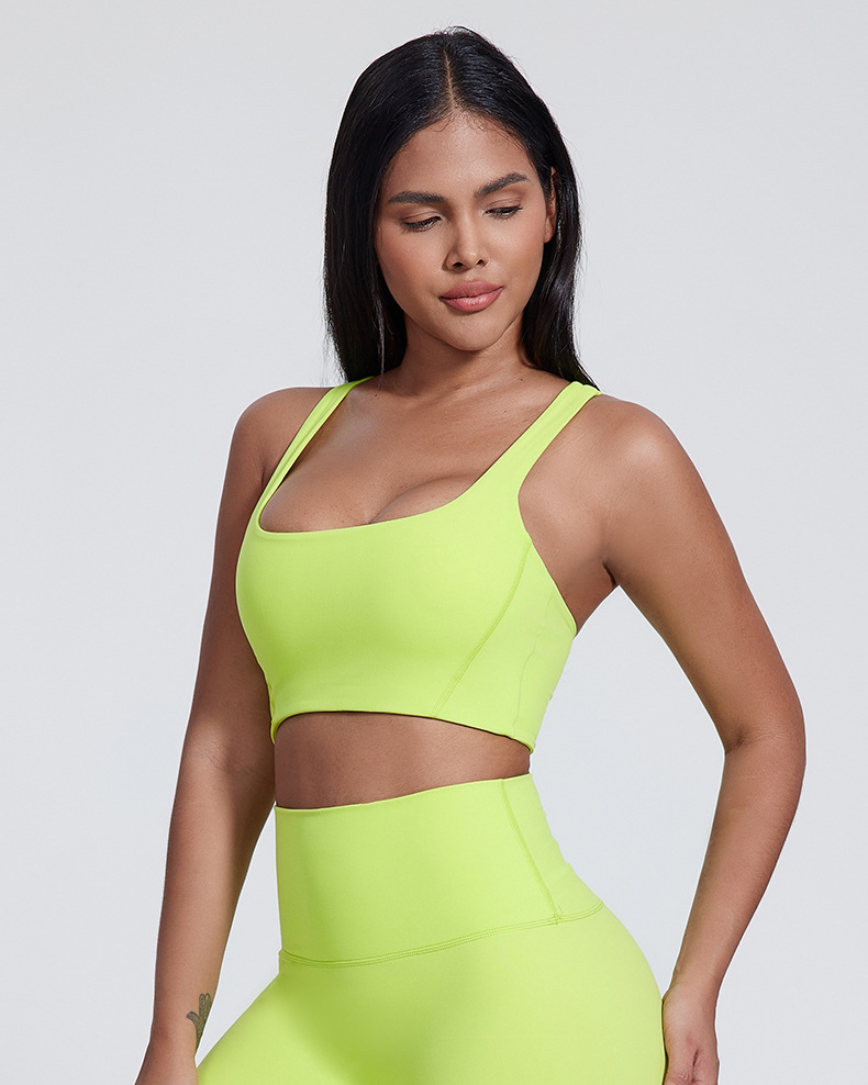 Square - neck I - shaped - back Yoga Fitness Bra SKL-LQ5007