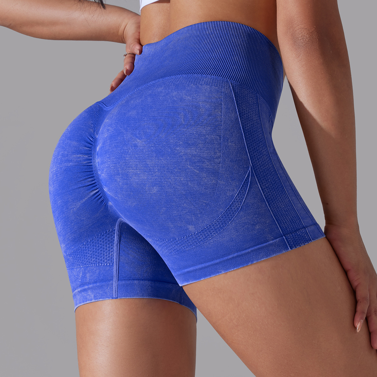 Tie-dye High-waisted Hip-lifting Tight Yoga Shorts 6635