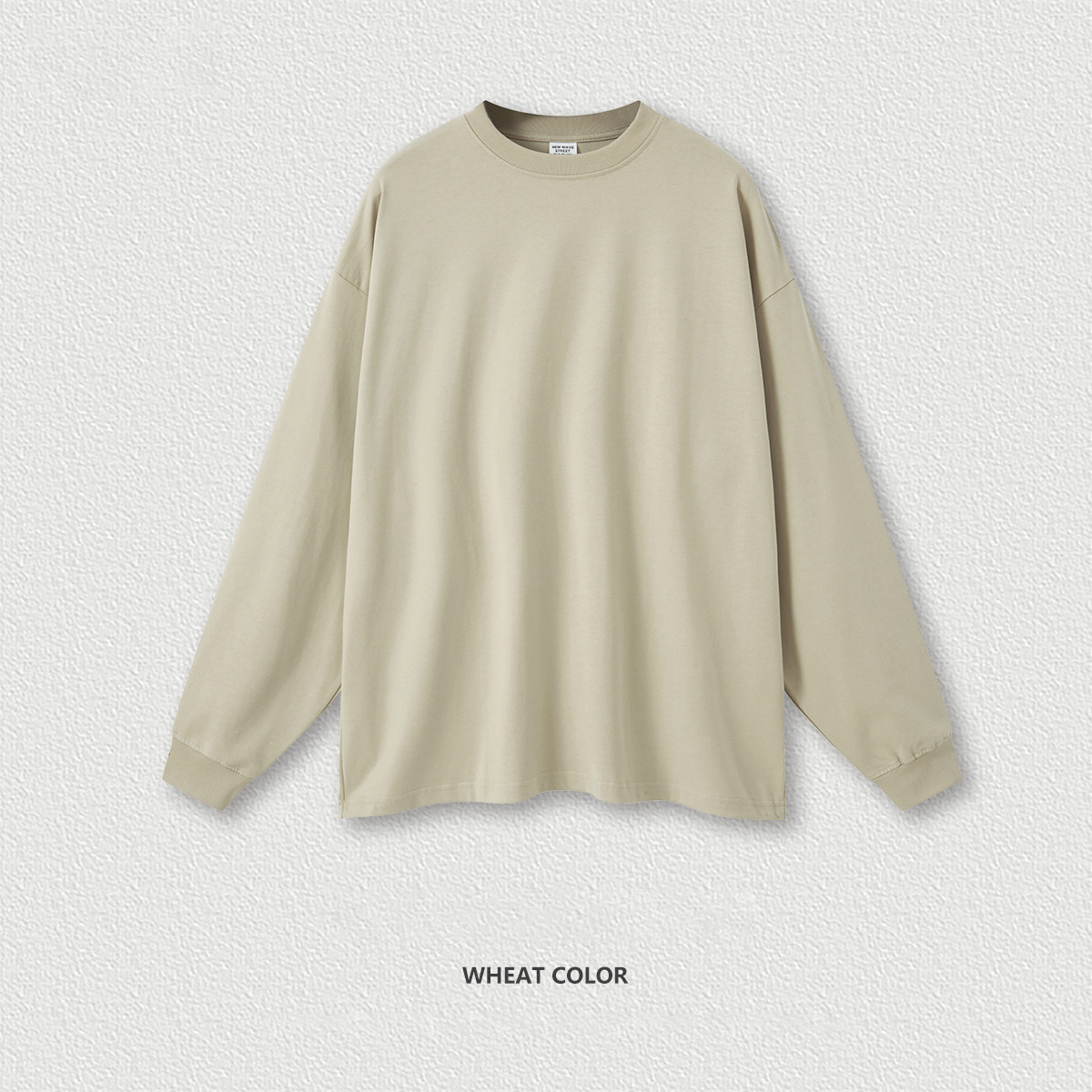  Basic Long Sleeve Solid Color Loose T-Shirt BEW0186