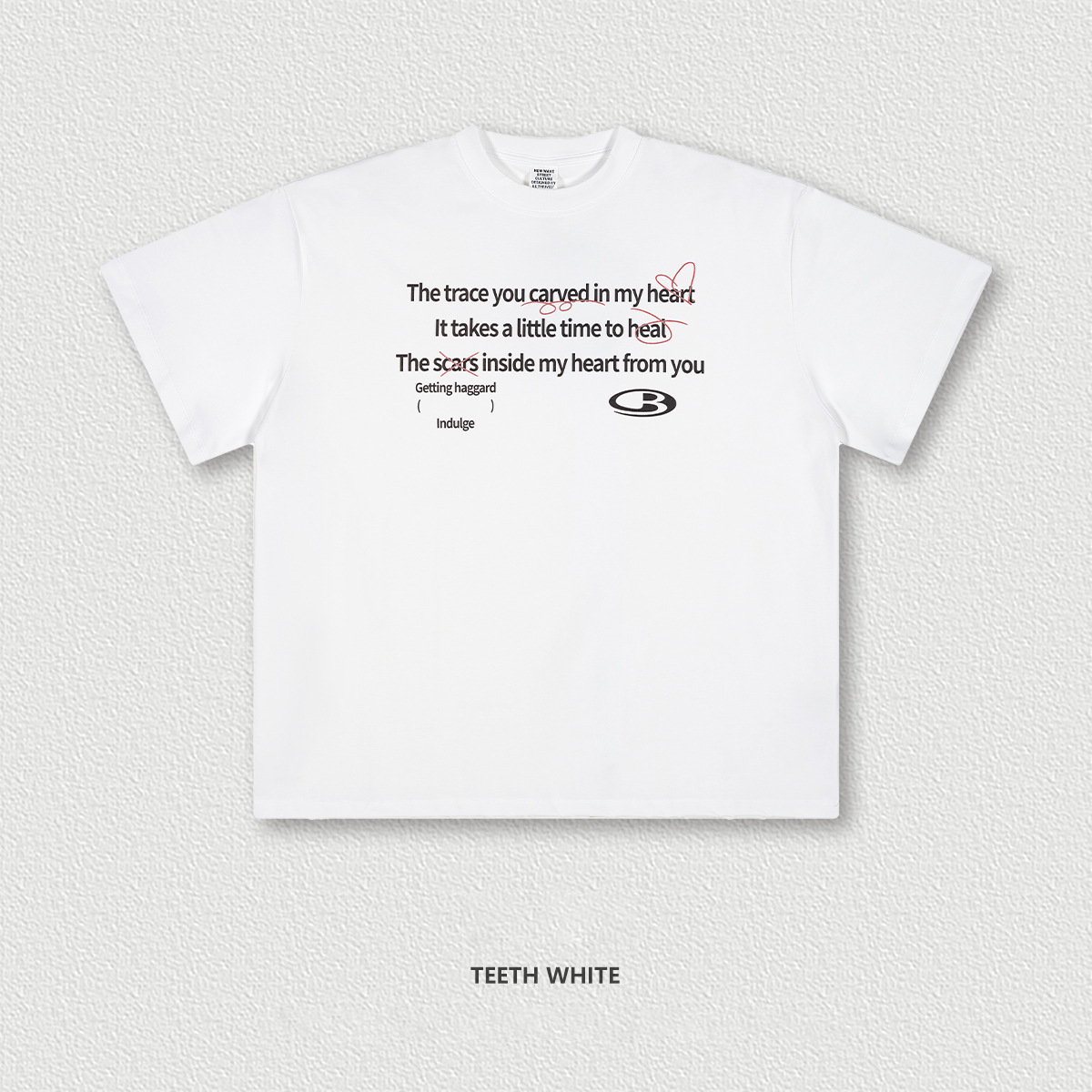 Loose Crewneck Trendy Brand Letter Short Sleeve BE4123