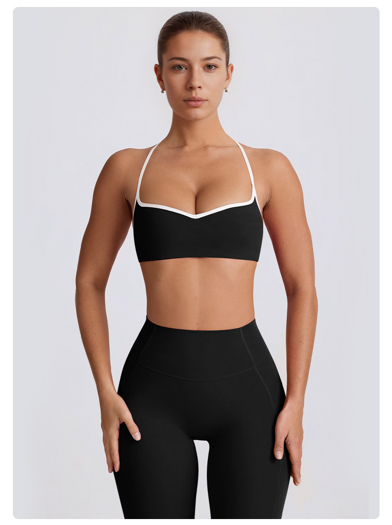 Slimming Compression Spaghetti Strap Open-Back Running Pants Set SKL-QY-B6001+K5008